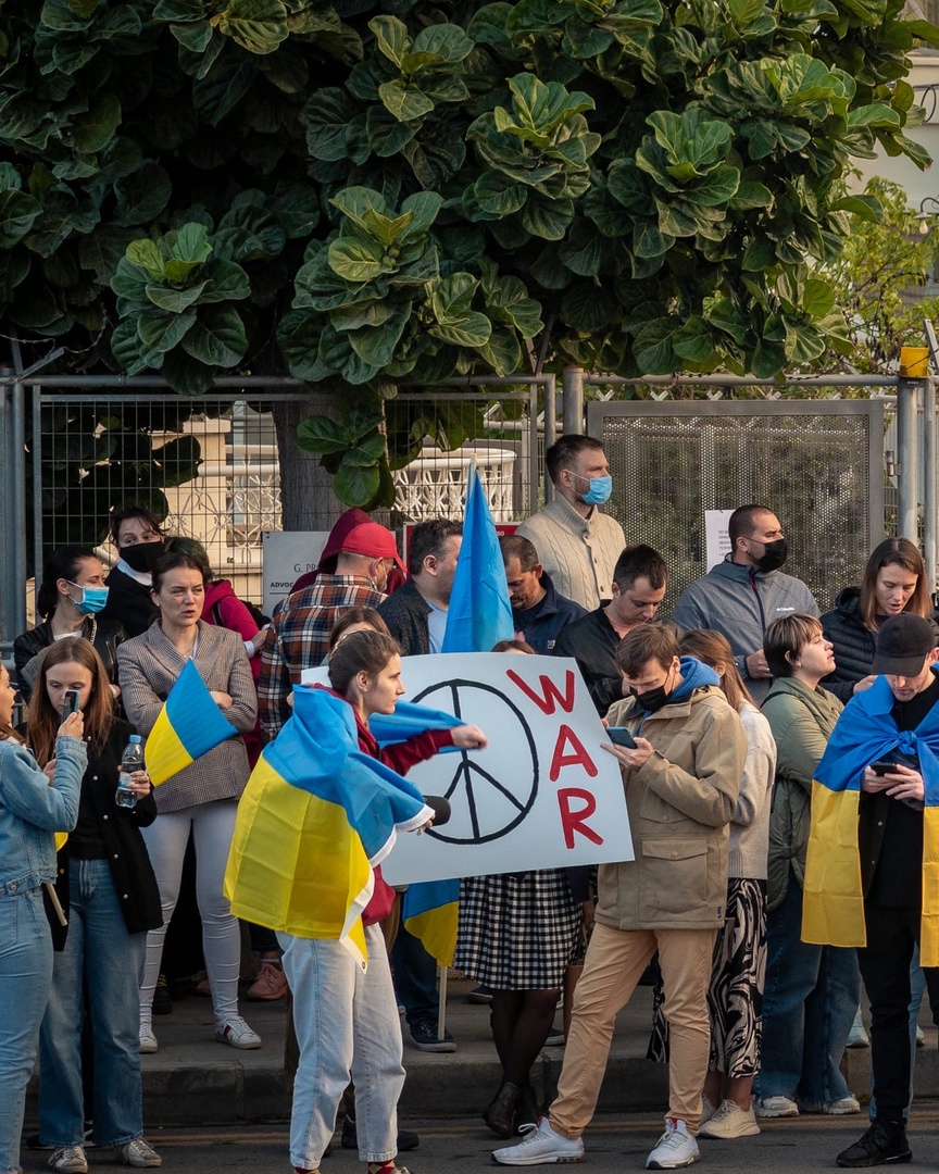 В Никосии прошел митинг против войны в Украине: фото 7