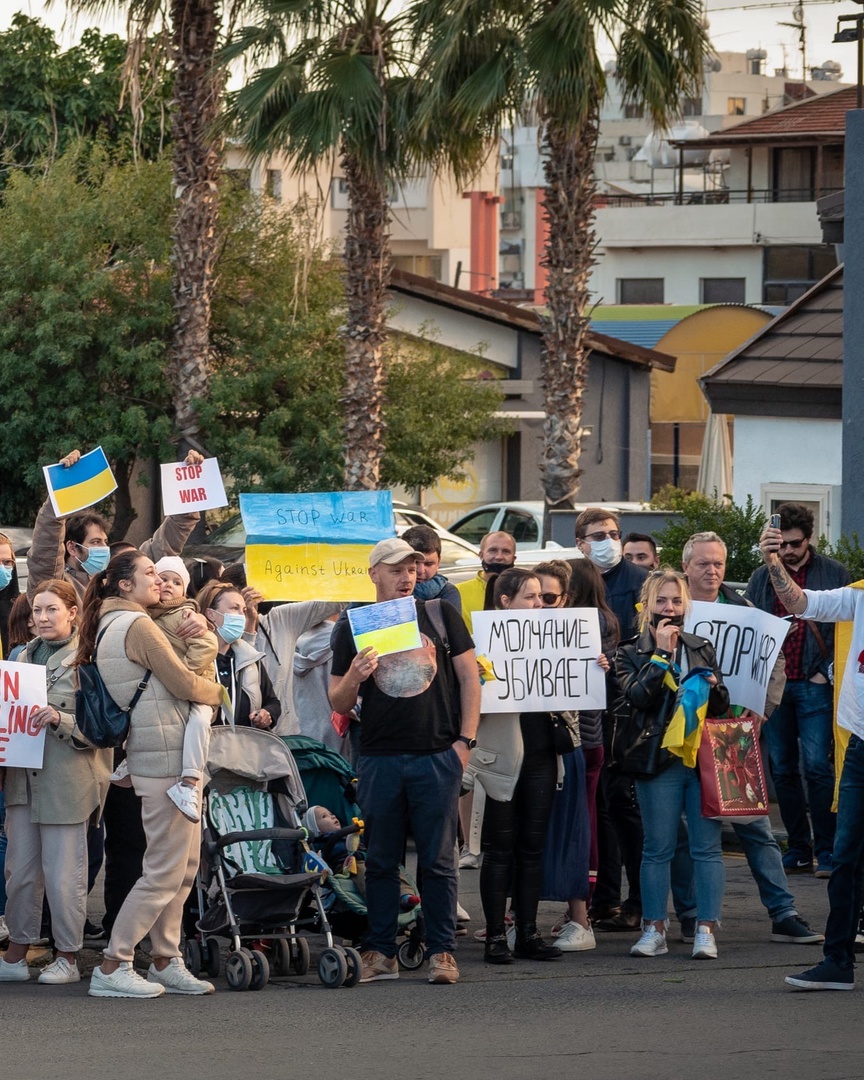 В Никосии прошел митинг против войны в Украине: фото 5
