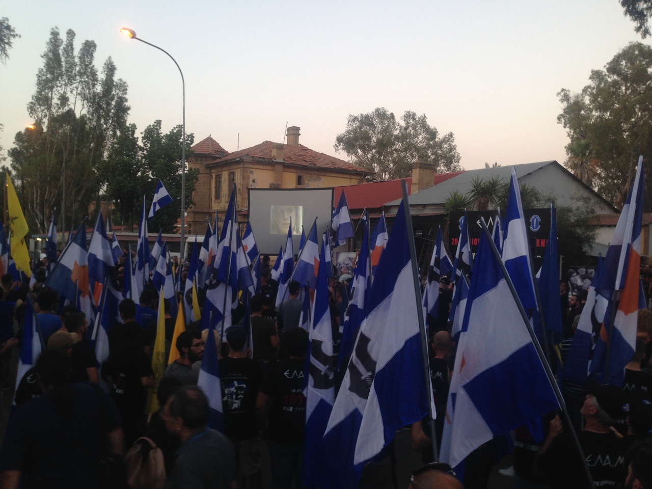 Сторонники крайне правой партии ELAM провели факельное шествие в центре Никосии : фото 3