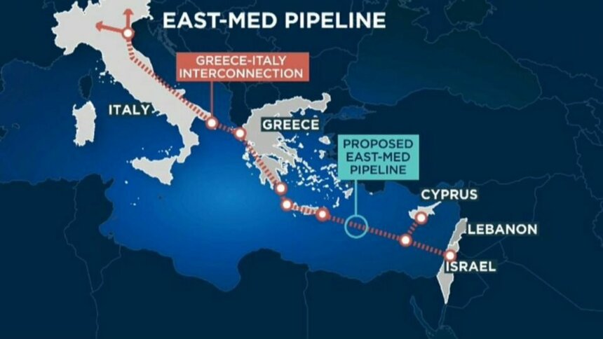 Греческие СМИ сообщили о строительстве трубопровода EastMed в обход Кипра: фото 2