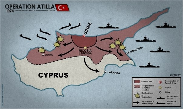 Турецкое вторжение на Кипр "Операция Атилла". Подробная история с фото и фактами.: фото 2