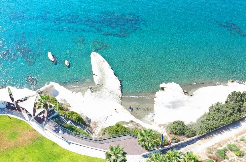 Palm Beach - красивая бухта возле Лимассола, обрамленная белыми скалами! (Фото и Видео): фото 6
