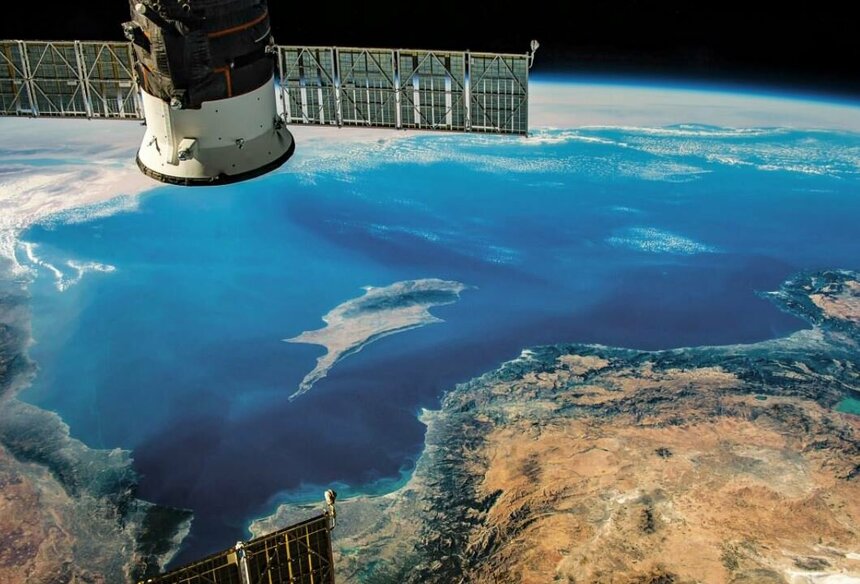 Вид Кипра с Международной Космической Станции из космоса.
