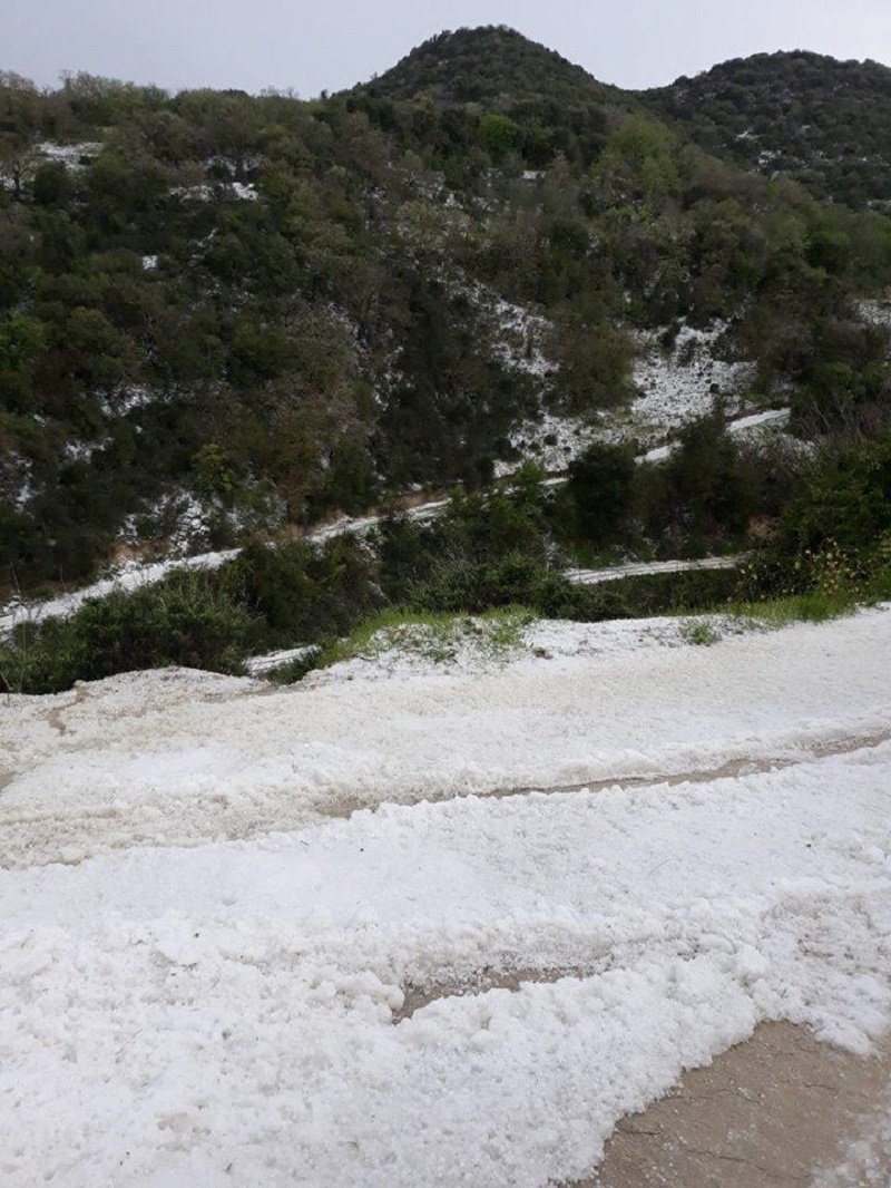 «Каменный водопад». Утром жителей Кипра напугал крупный град : фото 4