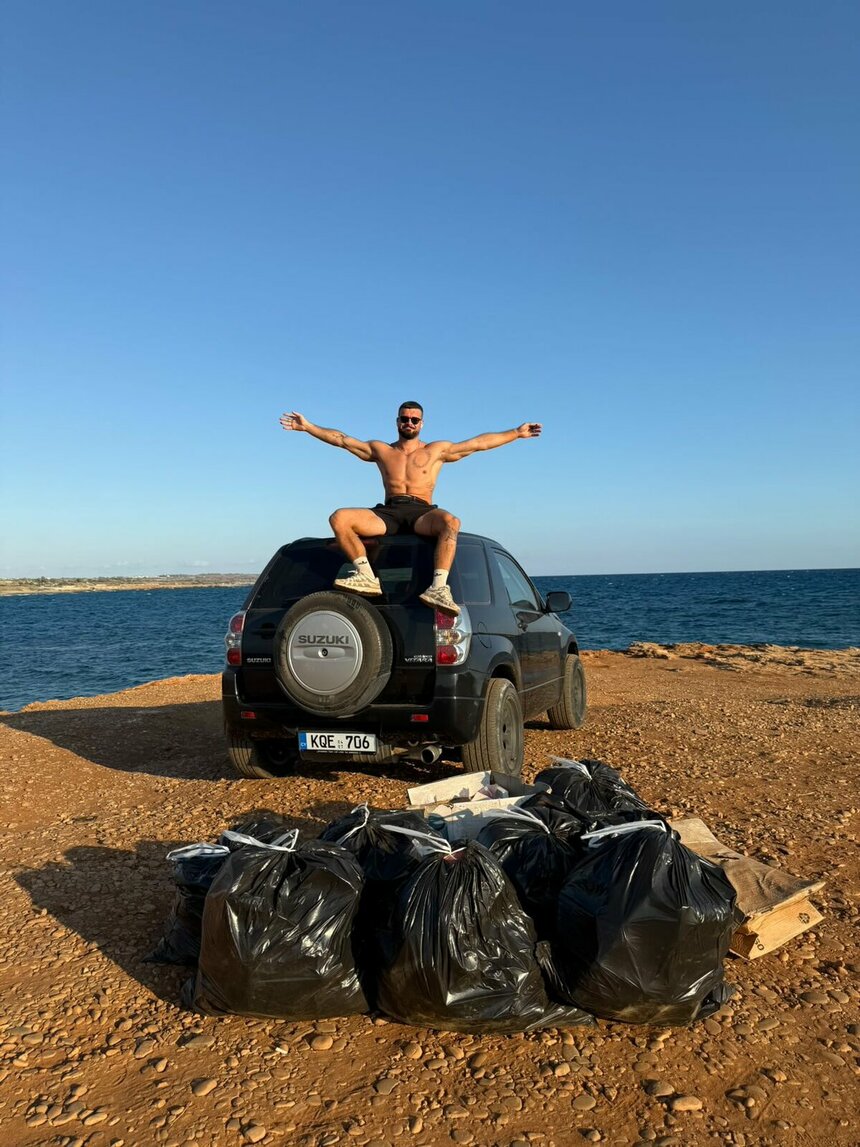 Немецкий вирусный тиктокер делает Кипр чище: фото 2