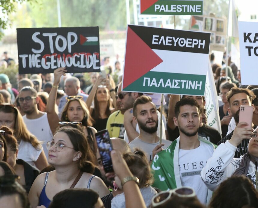 В Никосии прошел митинг в поддержку Палестины: фото 2