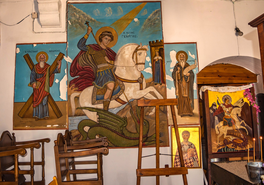Церковь Святого Георгия в деревне Ахелия на Кипре: фото 37