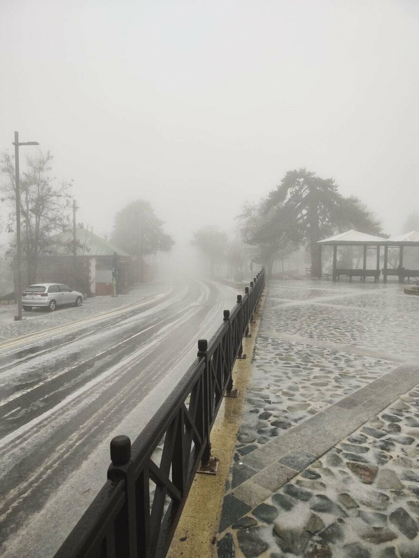 В Троодосе выпал снег: фото 5