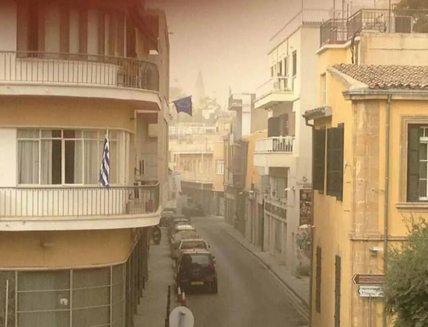 На Кипре зафиксирована критическая концентрация пыли в воздухе: фото 2