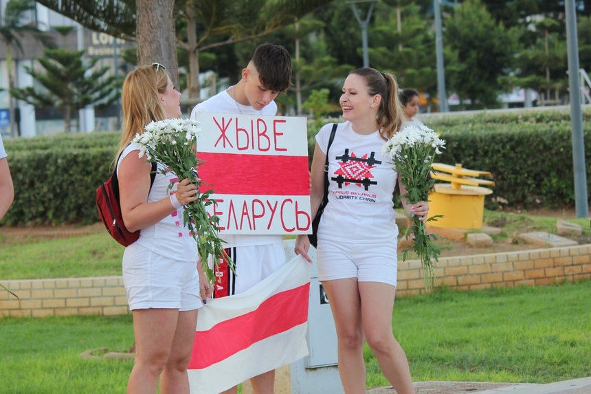 На Кипре прошли акции солидарности с жителями Беларуси: фото 34