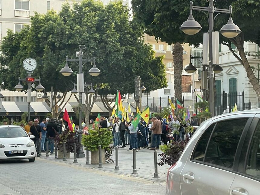 В Лимассоле курдская диаспора провела митинг против турецкой агрессии в отношении Сирии и Ирака: фото 3