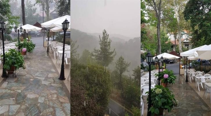 В Троодос неожиданно прошли ливневые дожди: фото 3