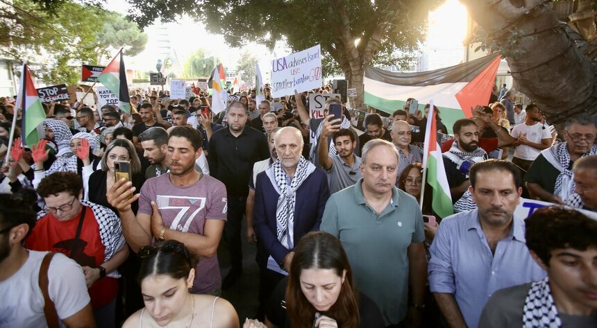 В Никосии прошел митинг в поддержку Палестины: фото 9