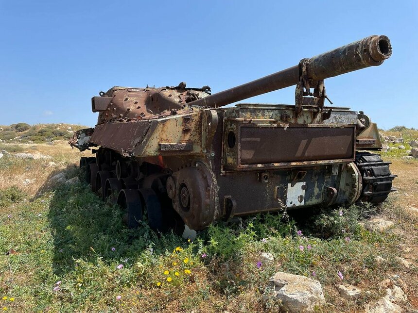 Британский танковый полигон на Кипре под деревней Ксилофагу: фото 15