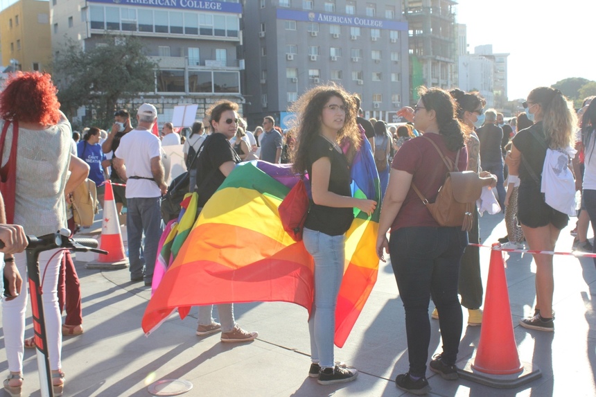 В центре Никосии коммунисты, антифа, антирасисты и ЛГБТ провели митинг в поддержку беженцев : фото 6