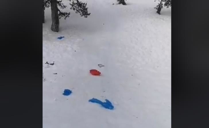Радость от снега в Троодосе измеряется завалами мусора (видео): фото 2