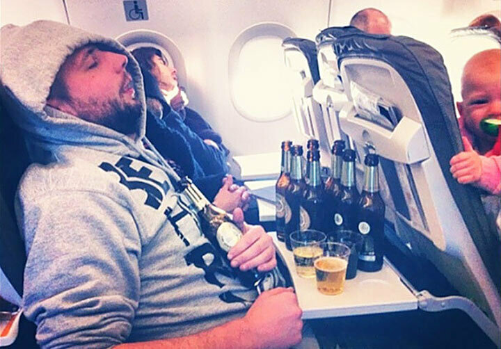 алкоголь на борту самолета