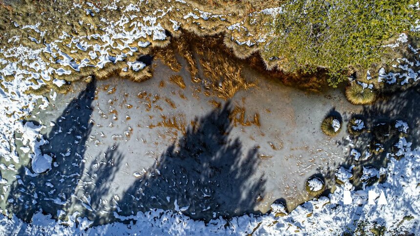 «Секретное озеро» Кипра Альмироливадо покрылось льдом: фото 4