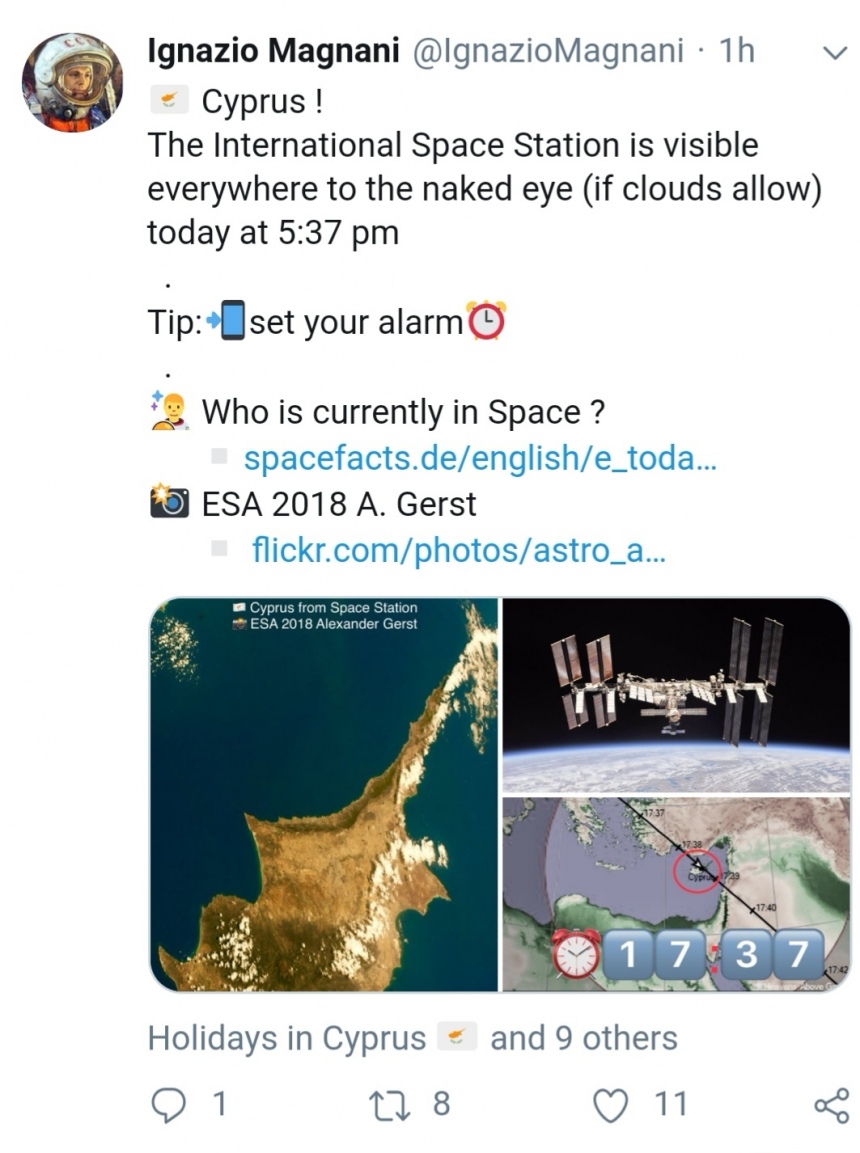 Сегодня вечером с Кипра можно будет понаблюдать за Международной космической станцией: фото 2