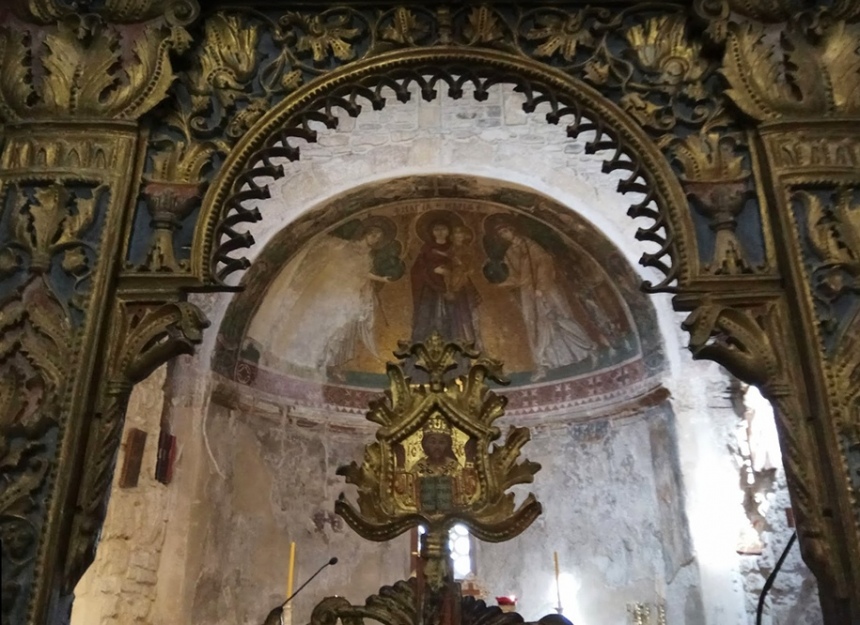 Мозаика VI века в церкови Панагия Ангелоктисти в Кити
