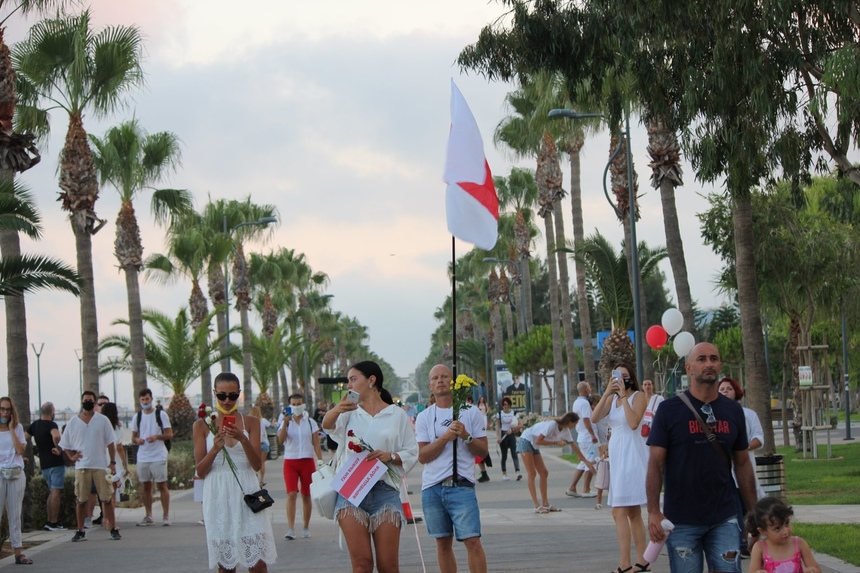 На Кипре прошли акции солидарности с жителями Беларуси: фото 37