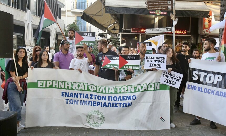 В Никосии прошел митинг в поддержку Палестины: фото 5