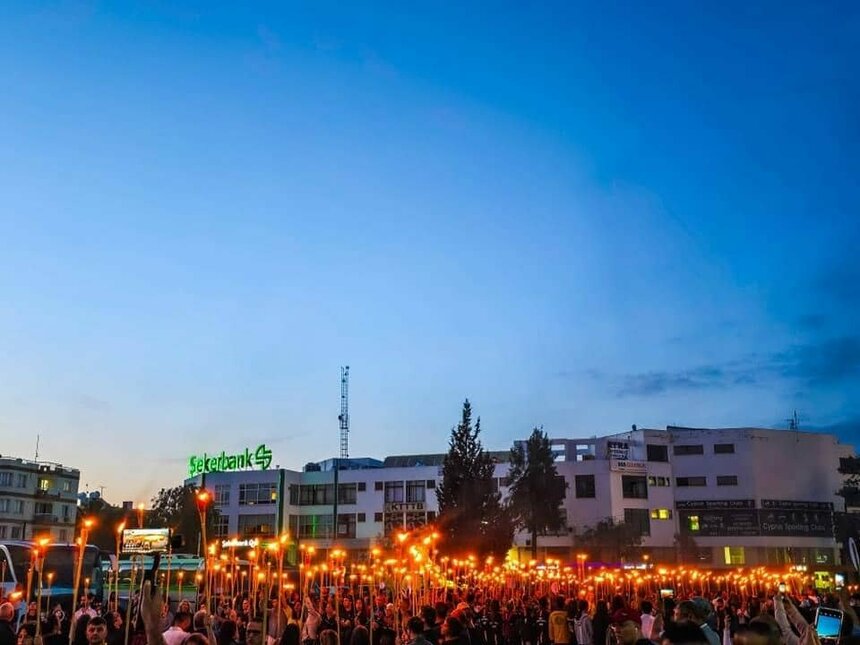 На северном Кипре состоялась крупная акция протеста: фото 4