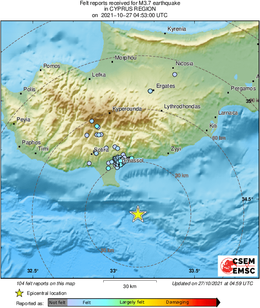В среду на Кипре произошло землетрясение: фото 2