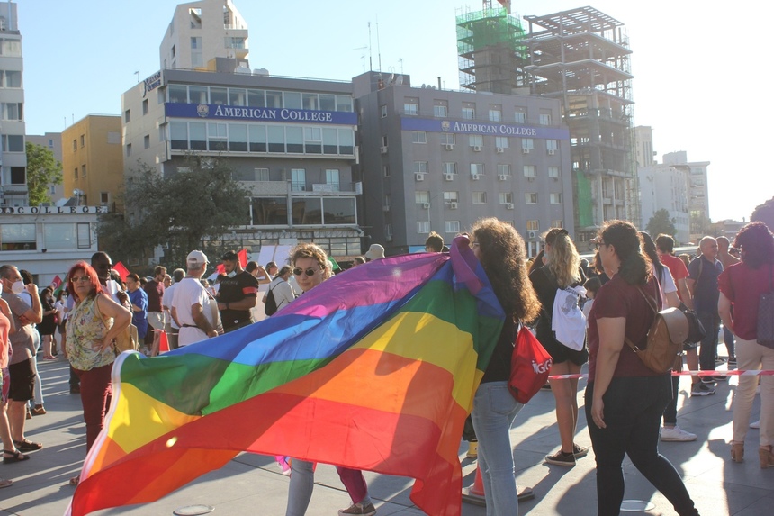 В центре Никосии коммунисты, антифа, антирасисты и ЛГБТ провели митинг в поддержку беженцев : фото 15