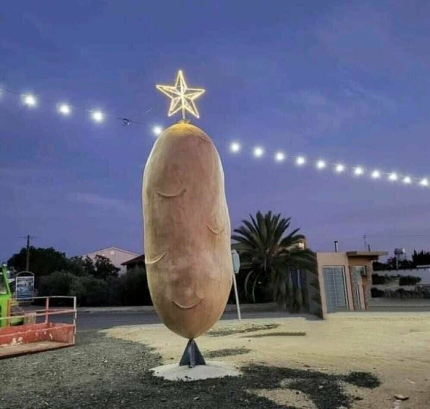 Ура! Кипрскую красавицу картофелину украсили к Рождеству: фото 2