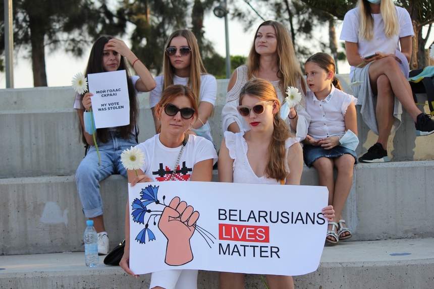 На Кипре прошли акции солидарности с жителями Беларуси: фото 19