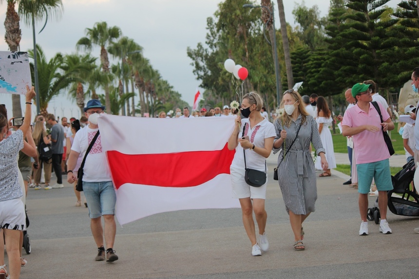 На Кипре прошли акции солидарности с жителями Беларуси: фото 43