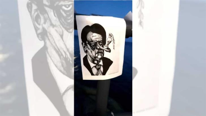 Молос в Лимассоле украсили носатым президентом: фото 3