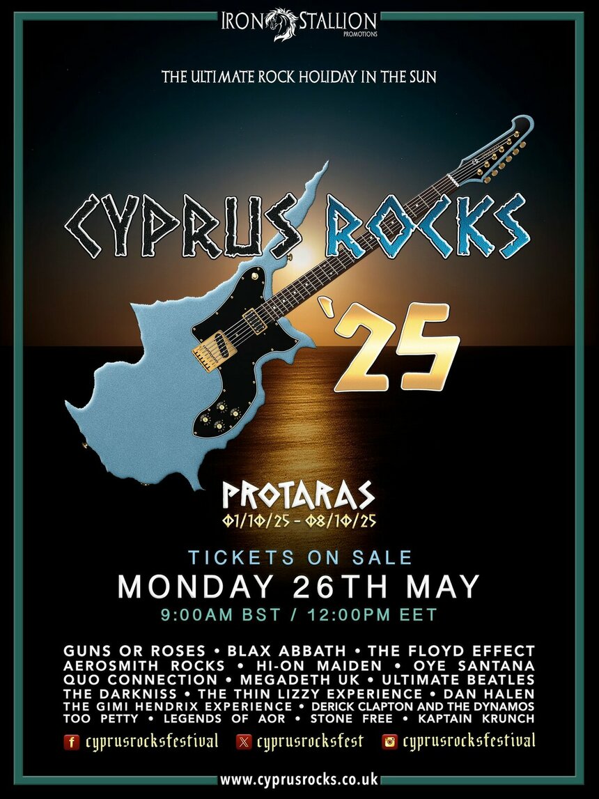 Фестиваль Cyprus Rocks 2025 возвращается в Протарас!: фото 2