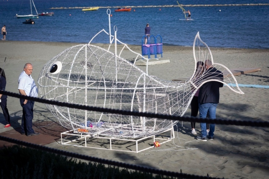 В Лимассоле появилась вторая скульптура рыбы для сбора пластика: фото 4