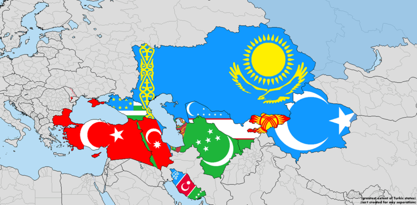 Карта организации с флагами по территориям стран-членов