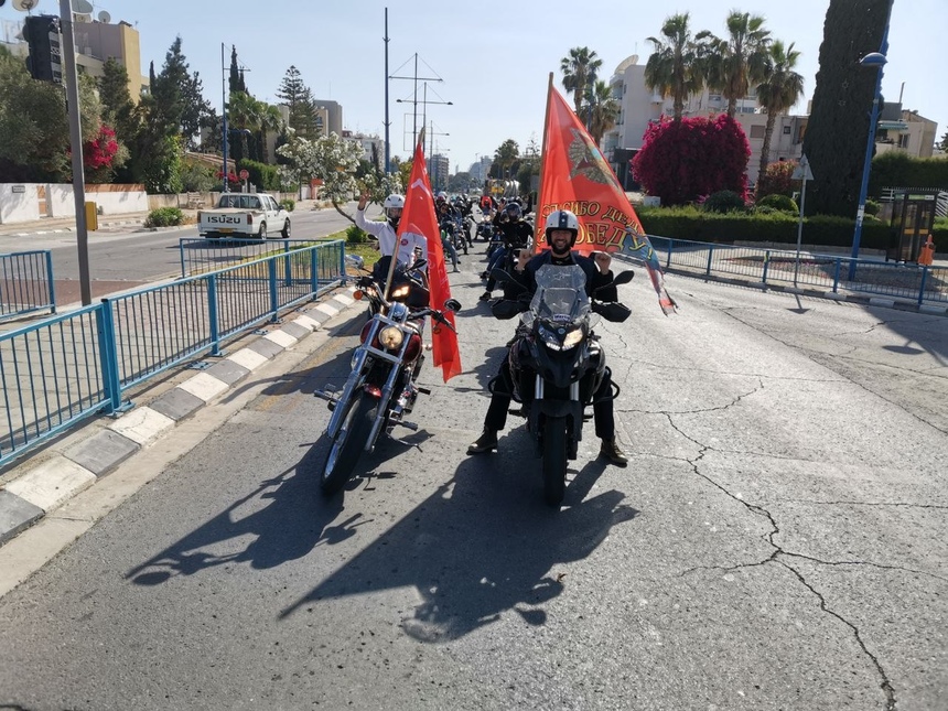 На Кипре прошел мотопробег, посвящённый 75-летию Великой Победы: фото 8