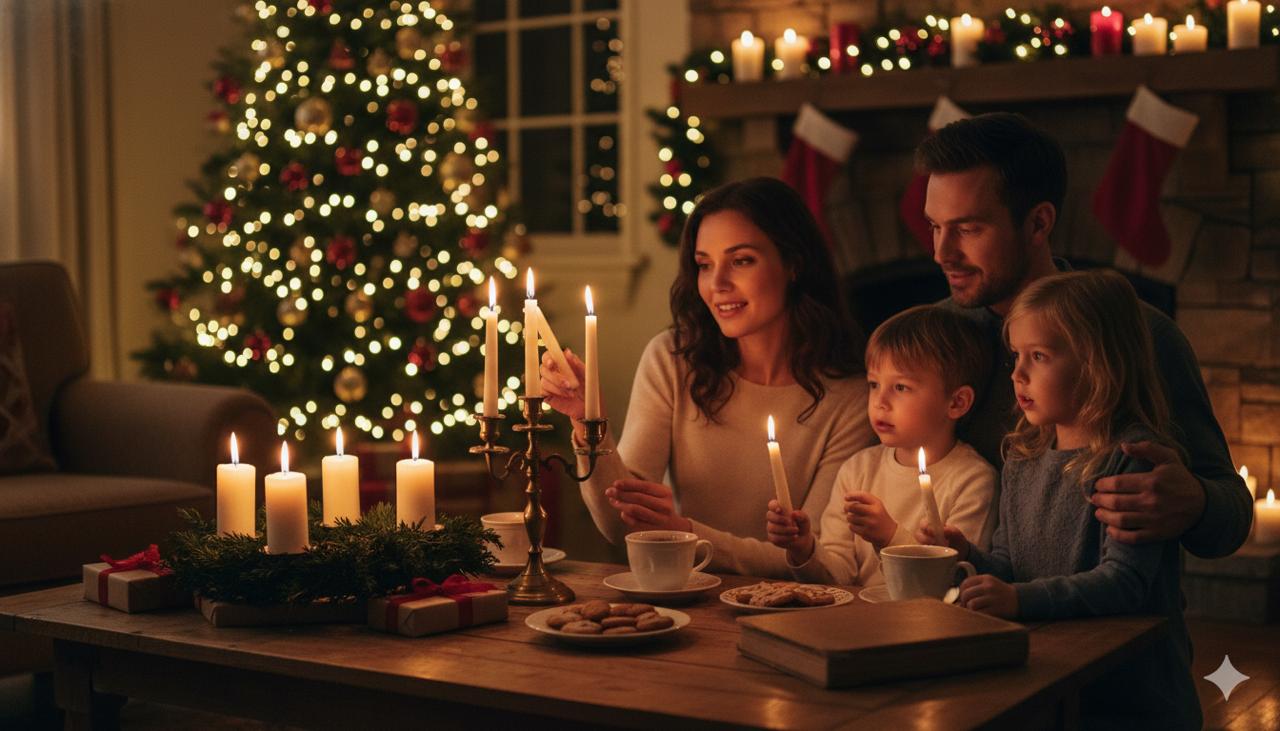 зажигание свечей в Рождество