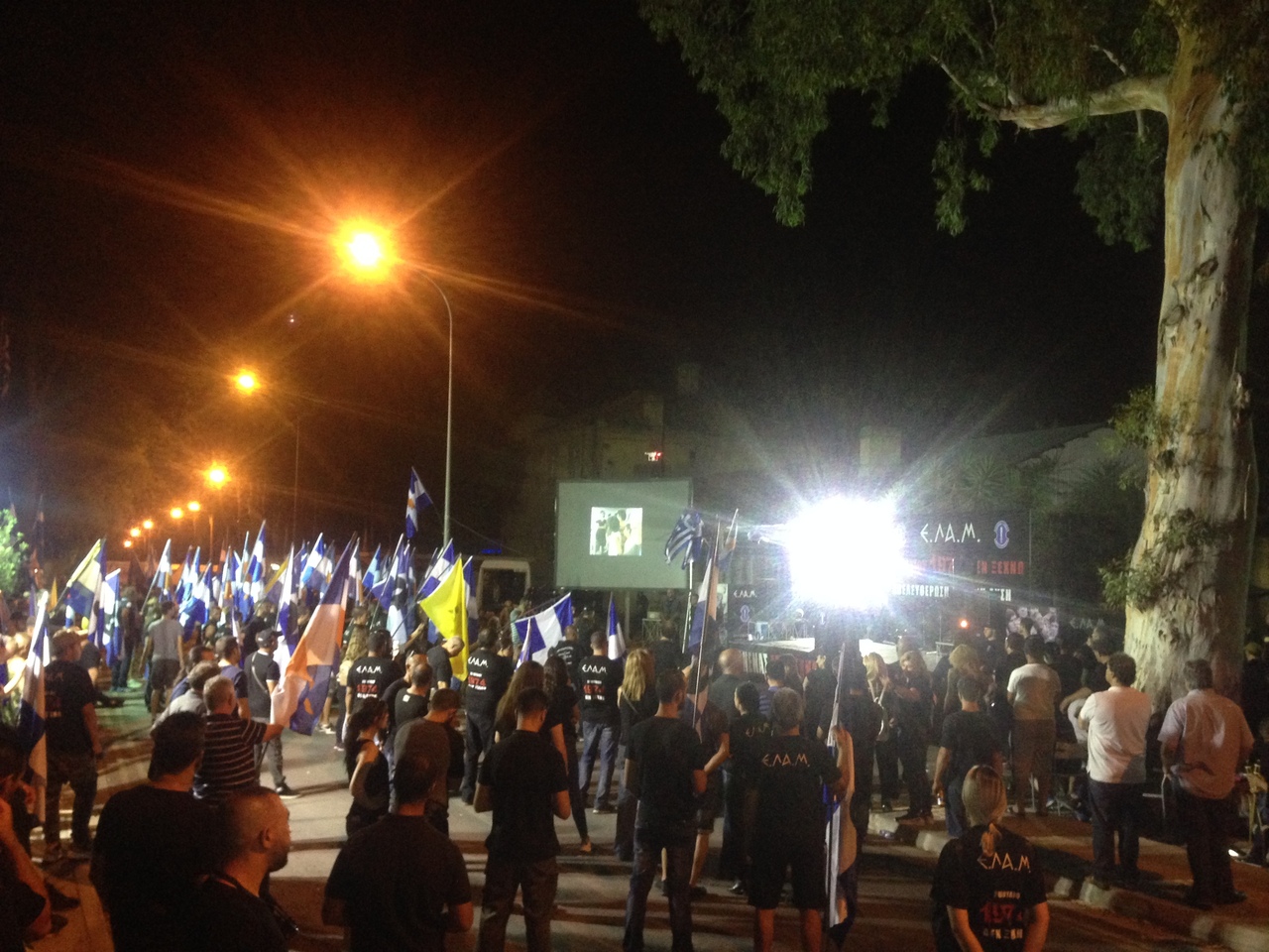 Сторонники крайне правой партии ELAM провели факельное шествие в центре Никосии : фото 5