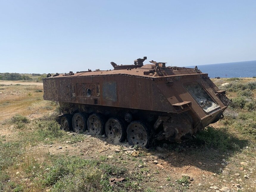 Британский танковый полигон на Кипре под деревней Ксилофагу: фото 4