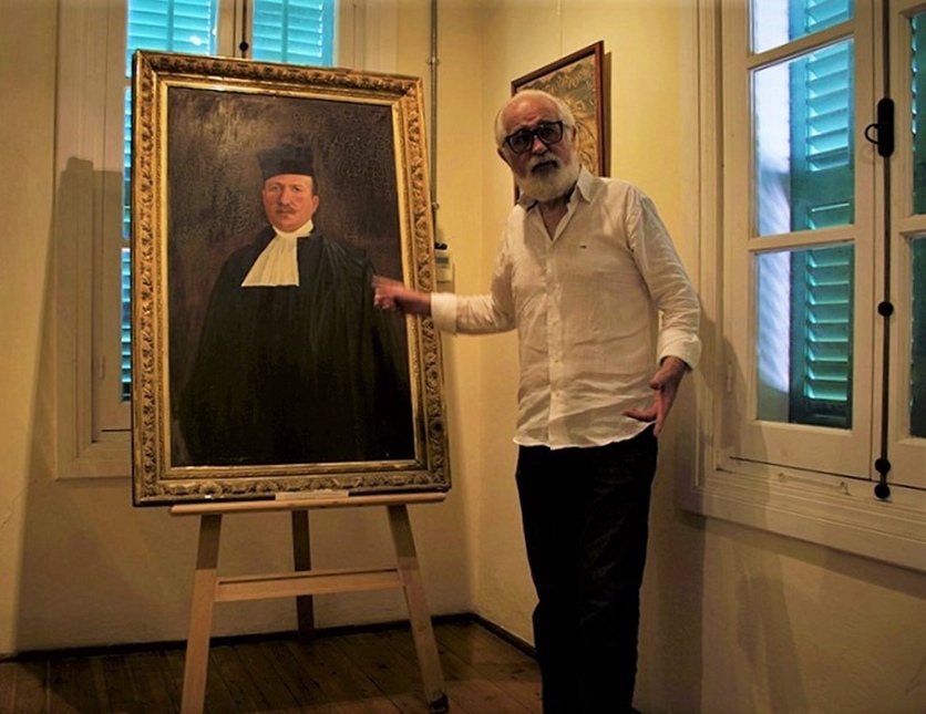 Портрет Георгиоса Фрагудиса в муниципальном музее Паттихио в Лимасоле, Кипр.
